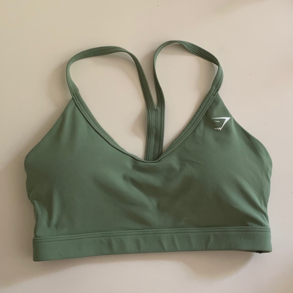 Gymshark V-Neck Green Sports Bra
